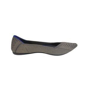 Rothy's The Point‎ flat shoes Walnut Python snake print Toe Knit Size 7.5 W